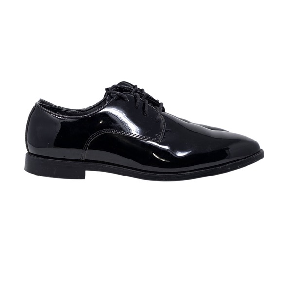 Fabian Group Tuscano Black Patent Leather Dress Shoes Mens 10M S121 Tuxedo Derby - Picture 7 of 12